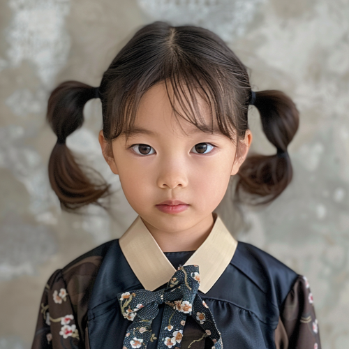 Young Korean girl in graduation suit