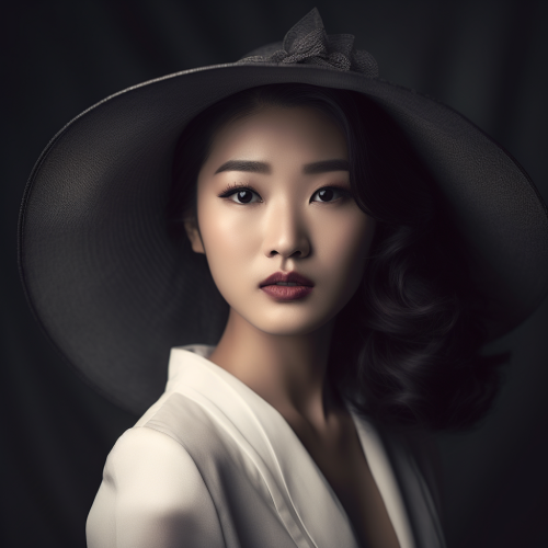 Korean woman exuding confidence and grace