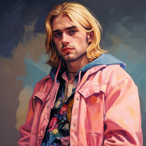 Kurt Cobain in preppy attire Kurt Cobain in preppy attire