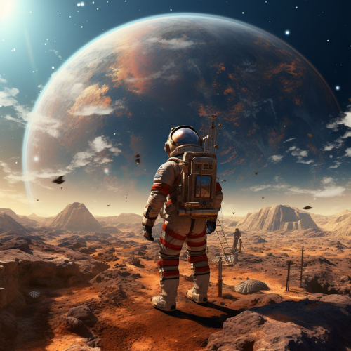 Futuristic language translator in space