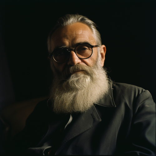 Middle-aged man with grey beard and glasses