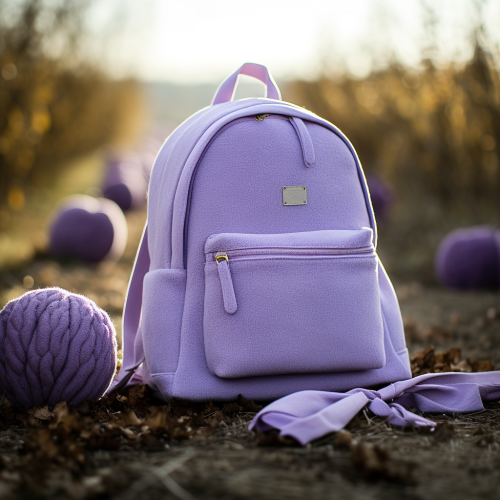 Lavender Terry Cloth Backpack