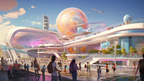 Future Concept Art of LAX Airport with Theme Building