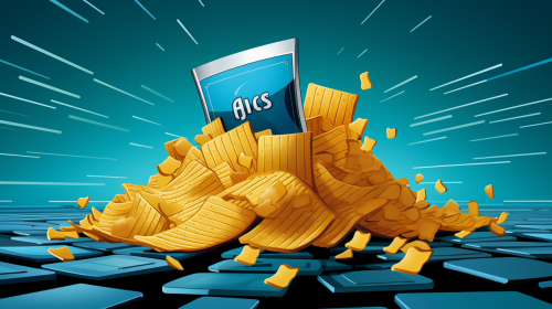 Lays Chips Bag for Silicon GPU Microchips Lays Chips Bag for Silicon GPU Microchips