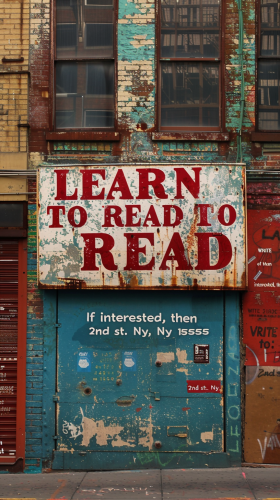 Learn to Read Advert Photo