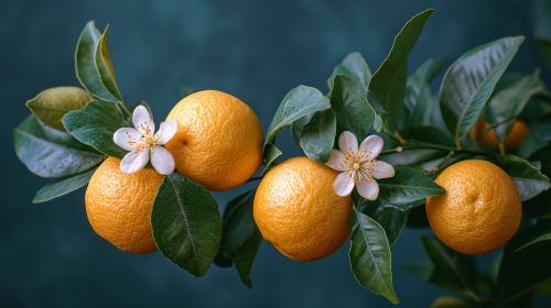 Lemon Fruit on Branch Image Lemon Fruit on Branch Image