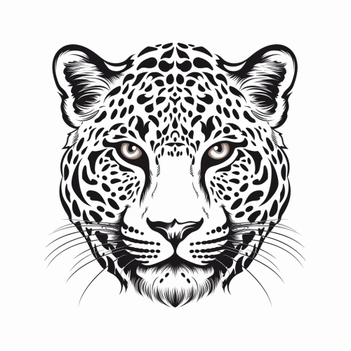 Leopard face in Harimono style