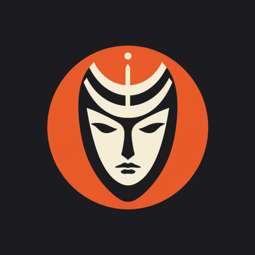 Lettermark Melpomene Thalia Mask Logo Vector