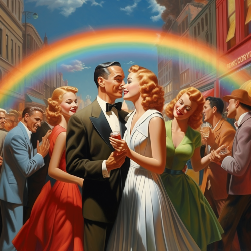 Vibrant LGBT Rainbow Artwork