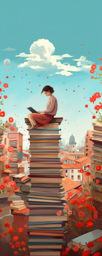 Vibrant midjourney prompt featuring Del Librario Zocalo