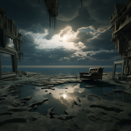 Mysterious liminal space with unsettling atmosphere