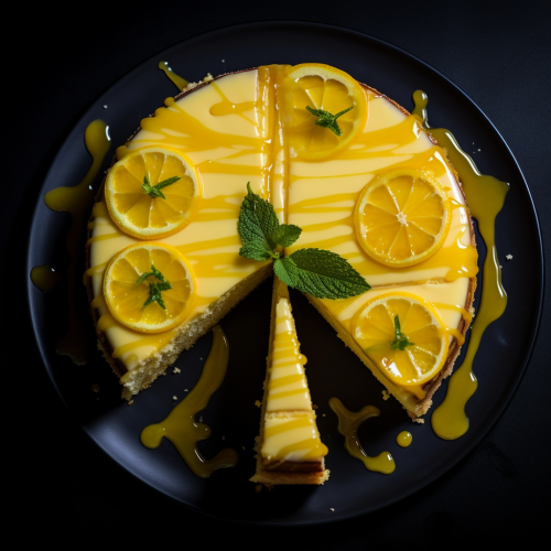 Sliced Limoncello Torte with Extra Sauce Sliced Limoncello Torte with Extra Sauce