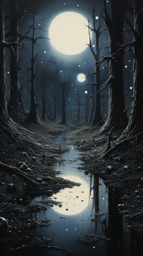 Futuristic boss fight with mercury lake