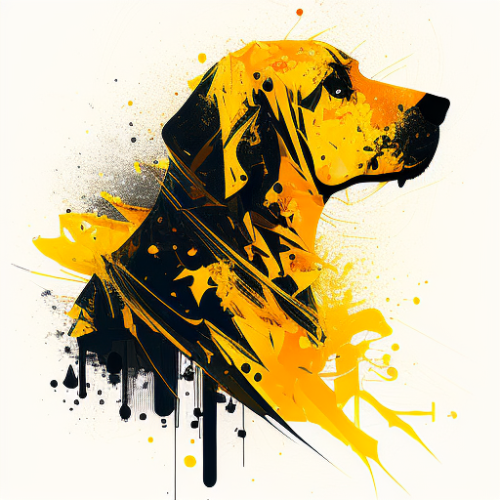 Abstract dog painting artwork