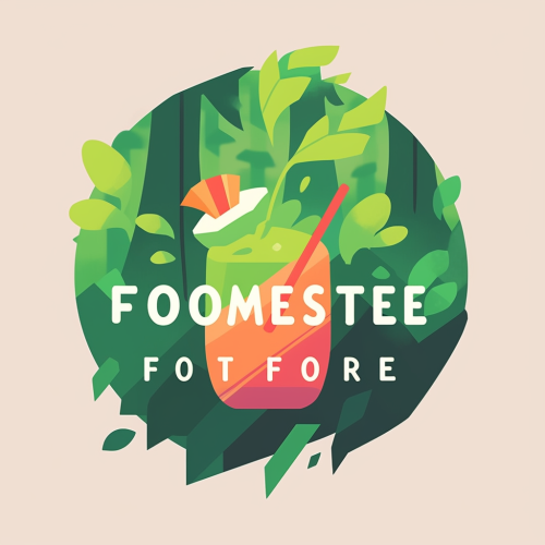 Forest Smoothie Logo in Simple Vector Shapes