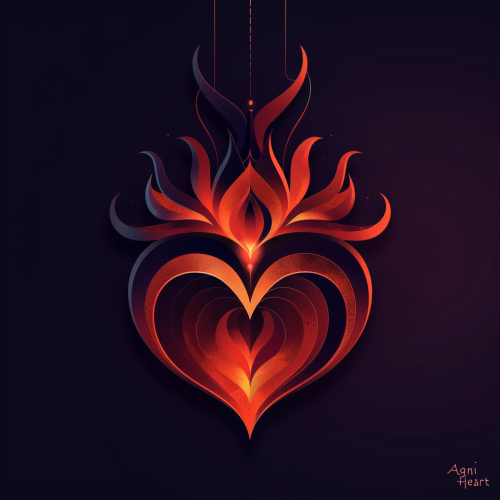 Agni Heart Futuristic Logo Design