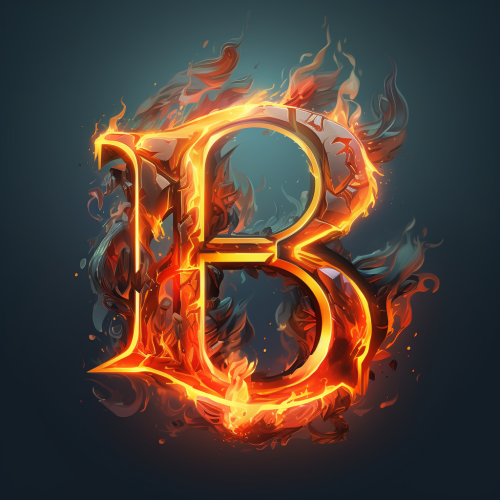 Cool logo with fire and cyberpunk vibes