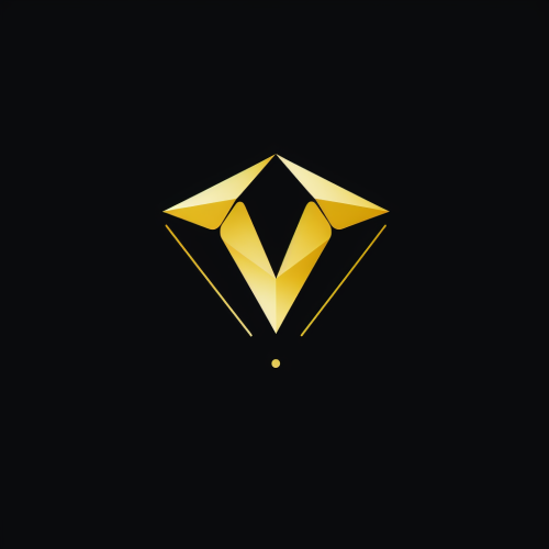 Minimalistic logo with diamond shape