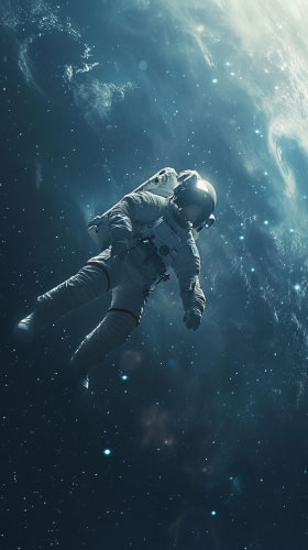 Astronaut Floating in Space