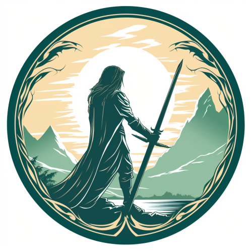 Tolkien Elf with Long Spear Logo