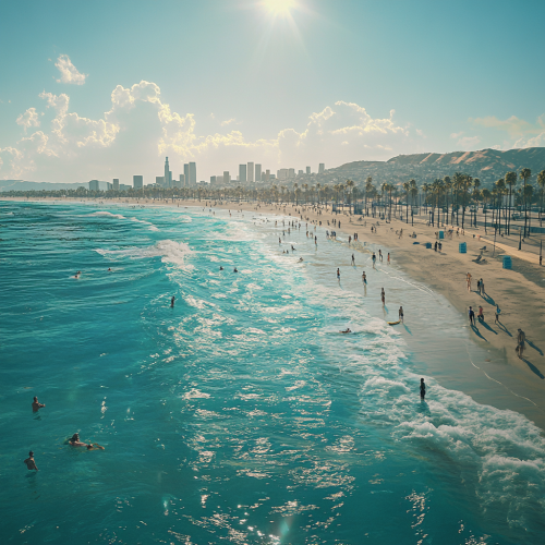 Los Angeles Beach 3D Render