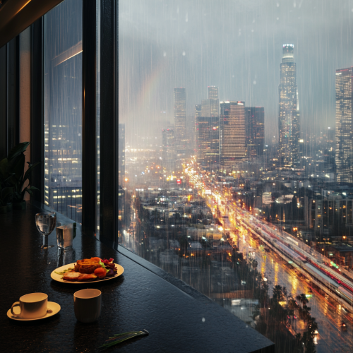 AI prompt Los Angeles city view