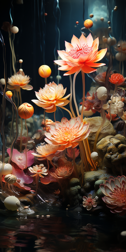 Beautiful Lotus Flower in Full Bloom