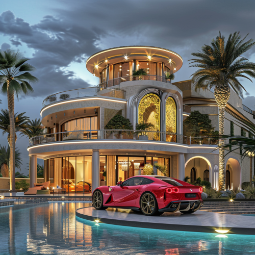 Luxury image with cars and watches Luxury image with cars and watches