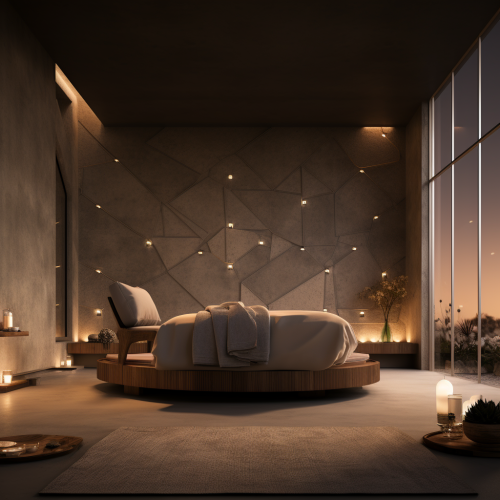 Relaxing head spa massage bed