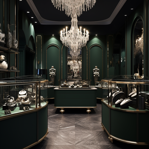 Elegant jewelry store interior design