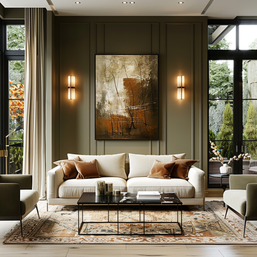 Stylish modern living room interior