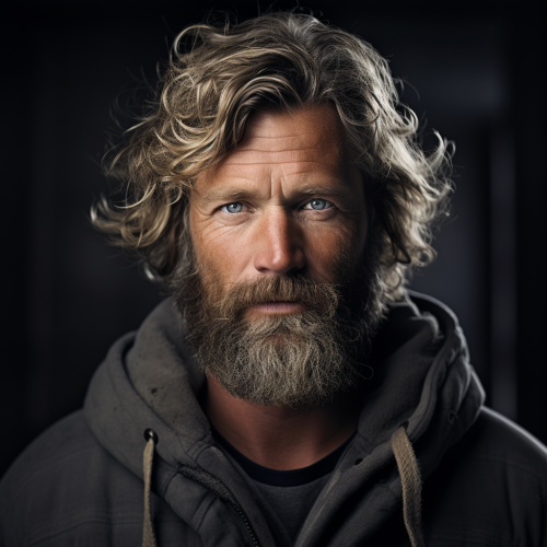 Realistic portrait of Maarten van Rossem