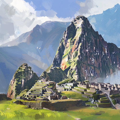Machu Picchu Vectorial Artwork Painting