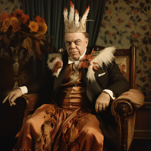William Lyon Mackenzie King in Halloween costume