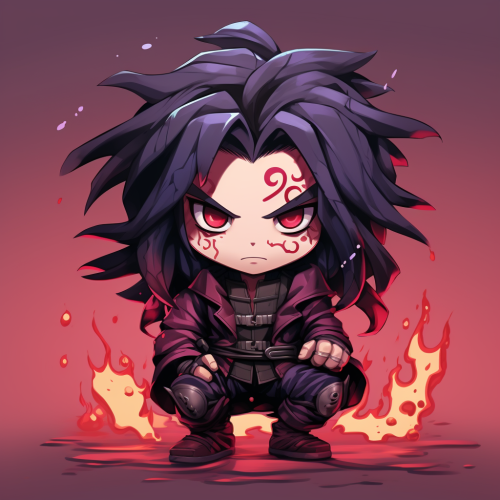 Madara Chibi Art Style 90s Game Art