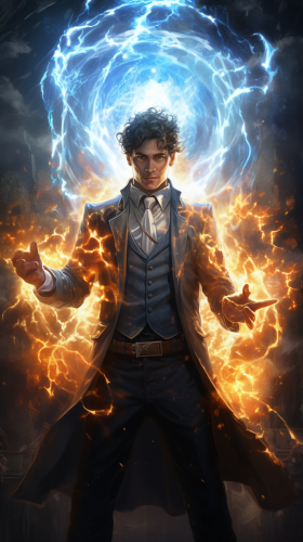 Man with Electric Energy Man with Electric Energy