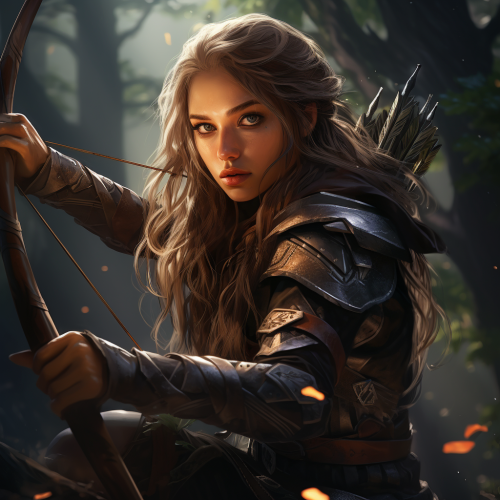 Beautiful magical bow and arrow illustration