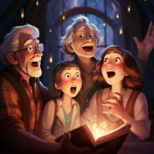 Mimi's parents amazed by magical gem