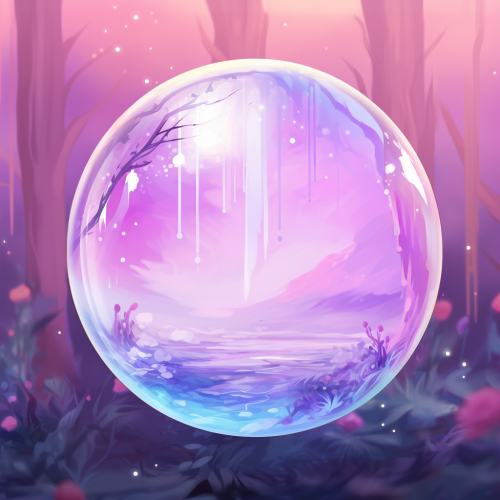 Gorgeous dripping paint crystal ball artwork