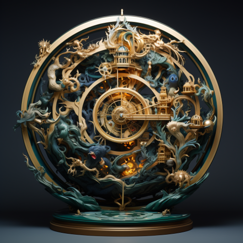 Intricate magical time calendar device