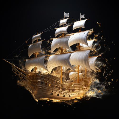 Birds eye view of a magical windrush ship