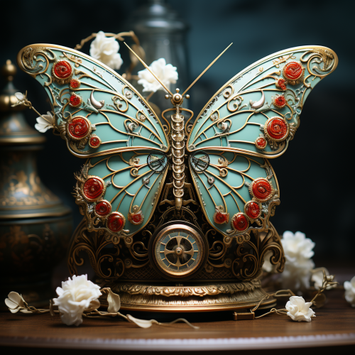 Beautiful silk moths in ceramic armor