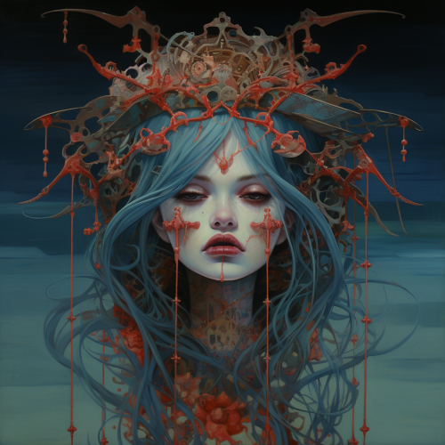 Beautiful maiden with a simple design