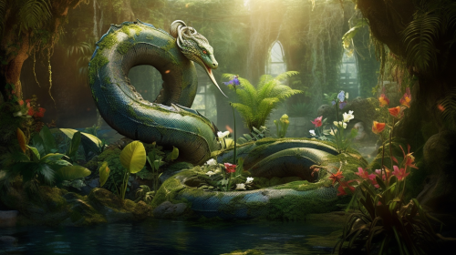 Majestic serpent in the Garden Majestic serpent in the Garden