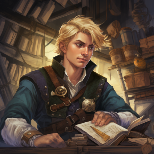 Male pirate with blonde hair