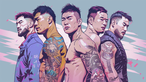 Male UFC K-Pop Pastel Group