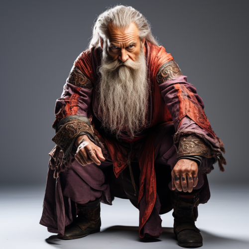 Exotic male wizard with determination Exotic male wizard with determination
