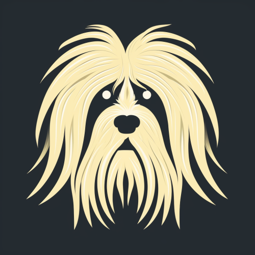 Keith Haring Style Maltese Dog Head