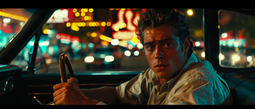 Man in car deep in thought