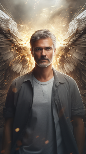 Man with Angels in 4K